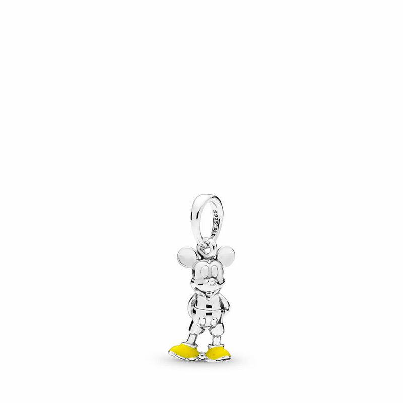 Pandora Disney, Classic Mickey Pendant Ireland - Sterling Silver/Enamel/Yellow - 406859DTE